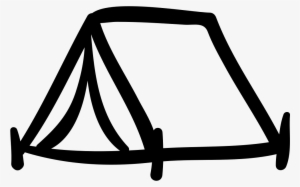Tent Handmade Outlined Symbol - Camping Tent Outline #3286406