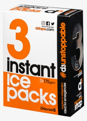 Product Image For Instant Ice Packs - D3 Instant Ice Packs 3pk 175g #3286792