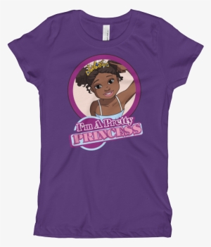 "i'm A Pretty Princess" T Shirt For African American - Cute Unique Modern Mermaid & Dolphin Girl's T-shirt #3286907