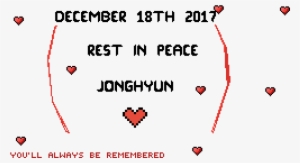 Rest In Peace Kim Jonghyun Shinee - Shinee #3288243