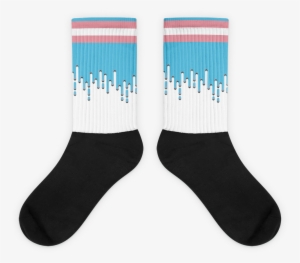 Trans Flag Drip Socks - Sock #3289217