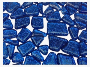 Blue Glitter Glass Tiles - Crystal #3290264