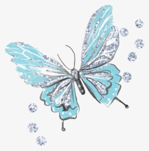 Butterfly Butterflywings Blue Glitter Sparkly Cute - Picsart Photo Studio #3290886