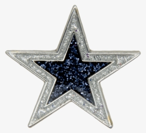 Star Pin Silver/blue, Glitter - White Stone #3291027