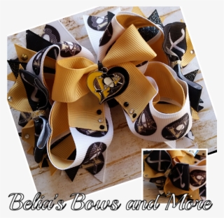 Pittsburgh Penguins Hair Bow Accent With Rhinestones - Basic Pump #3292466