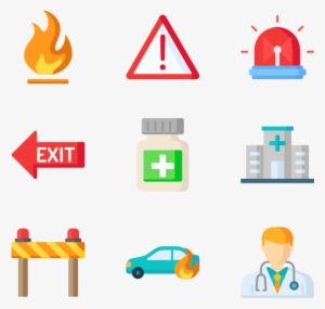 Emergencies 50 Icons - Emergency Icons Flat Png #3293753