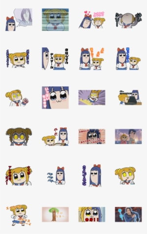 Animated Pop Team Epic Sound Stickers - しゃべっ て 動く アニメ ポプテピピック - Free ...