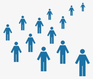 Icons In The Shape Of People, Color Blue - Illustration #3295688