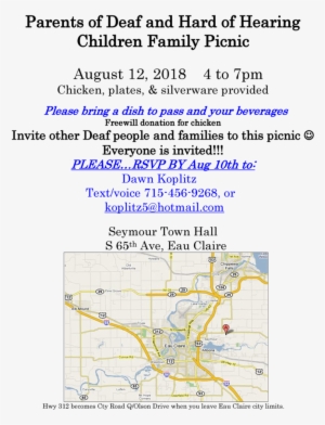 Eau Claire Family Picnic August 2018 Flyer #3296752
