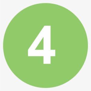 Number 4 Green Circle Web - Number 4 In A Circle #3298080