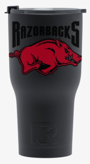 Black Tumbler - University Of Arkansas Razorbacks Logo Vinyl Sticker #3299010