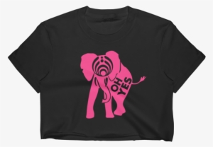 Pink Bassdrop Elephant - Crop Top #3299771