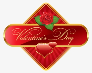 Happy Valentine's Day Label Png Clip Art Imageu200b - Valentine's Day #330453