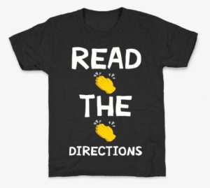Read The Directions Clap Emoji Kids T-shirt - Peeps #330454