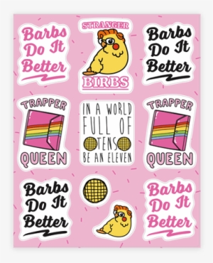 Stranger Barbs Parody Stickers, $8, Lookhuman #330547