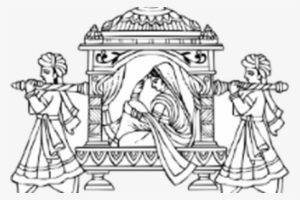 Hindu Invitation Vector Best Of Indian Cliparts - Indian Bridal Clipart Png #330911