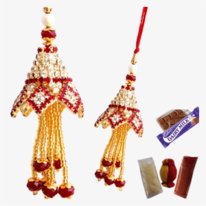 Designer Diamond Lumba Rakhi - Lumba Rakhis #331914