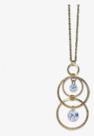 Anne Koplik Brass Rings With Crystal Ab Drops Pendant #332307