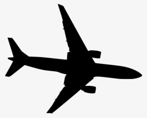 Small - Airplane Silhouette Transparent Background #332717