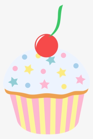 Vanilla Cupcake With And Cherry Free Clip - Cupcake Cartoon Png #333456