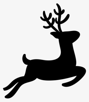 Reindeer Silhouette Png - Reindeer Svg #333594