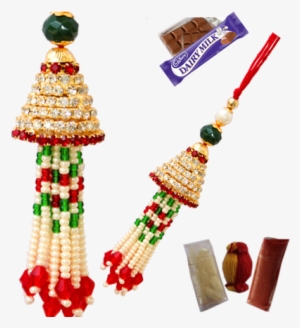 Exhotic Diamond Lumba Rakhi For Bhabhi - Bhabhi Rakhdi #334740