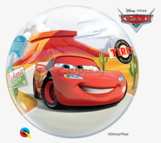 22" Disney Bubble Lightning Mcqueen & Mater - Lightning Mcqueen Bubble Balloon Birthday #335157