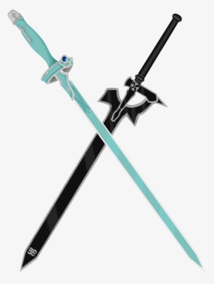 Drawn Sword Elucidator - Asuna And Kirito Swords #335313