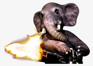 Elephant - Elephant With A Minigun #335377