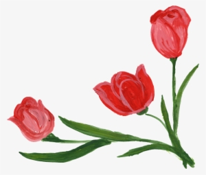 Png File Size - Red Flowers In Corner #335720