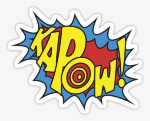 "kapow" Stickers By Purplecactus - Pop Art Sticker Png #335795
