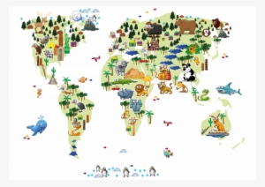 Animal World Map Png #335888