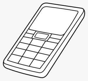 Cell Phone Clip Art Black And White Free Clipart - Cell Phone Colouring Page #336016
