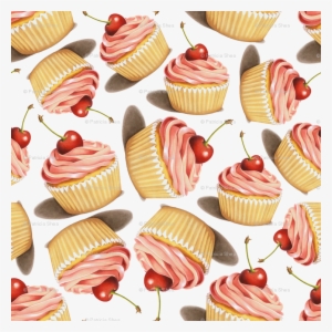 Crimson Red Gingham Picnic Cupcake #336404