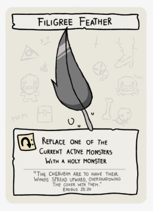 Four Souls'filigree Feather' Mockup Card - Drawing #336945
