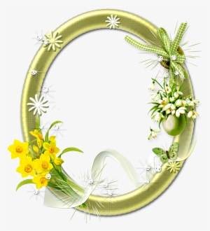 Flower Frame Png Photo - Oval Photo Frames Png #337126