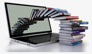 Elearning Books T - Laptop And Book Png #337705