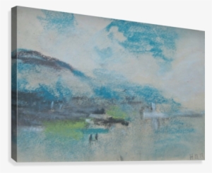 Northern Italian Lake Canvas Print - Painting #337907