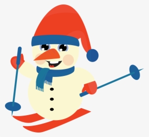 Clipart Skiing Snow Man - Skiing Clipart Png #338524