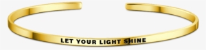 "let Your Light Shine" Bangle 14k Gold Plated Silver - Inspirational Bracelets Soufeel Always In My Heart #338736