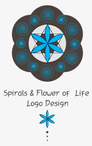 Spirals & Flower Of Life Logo - Cross #339213