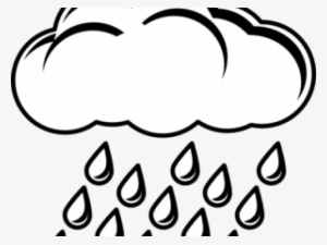 Clouds Clipart Outline - Rain Clip Art Black And White #339620