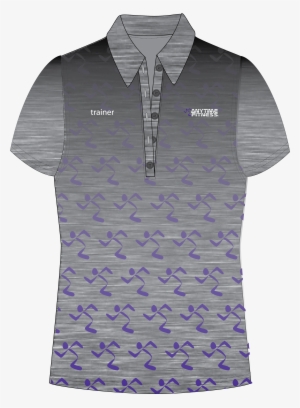 Short Sleeve Button Polo Heather Black With Running - Anytime Fitness #3300104