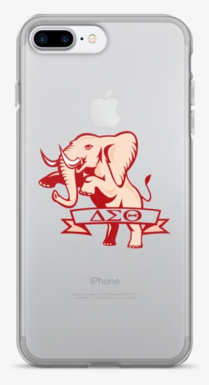 Delta Sigma Theta Iphone 7/7 Plus Case - Elephant Prancing Ribbon Scroll Shower Curtain #3302977