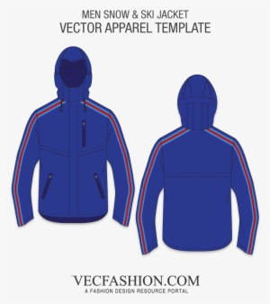 Men Snow And Ski Jacket - Hoodie Jacket Vector Png #3305797