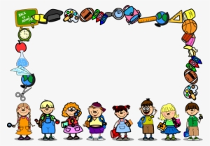 Cartoon School Frame Vector - Background For School #3307388
