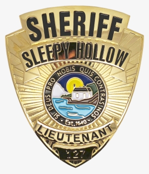 Sleepy Holllow Sheriff Lieutenant Shield Badge - Shield Police Badge #3307494