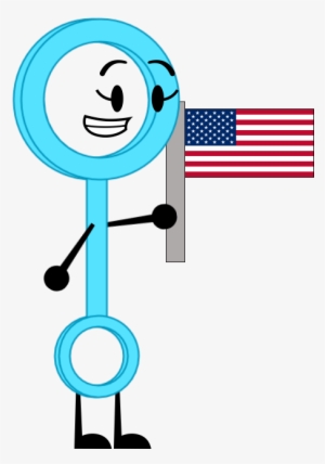 Bubble Wand Holding The U S Flag By - Orange Peace Sign Tile Coaster #3308163