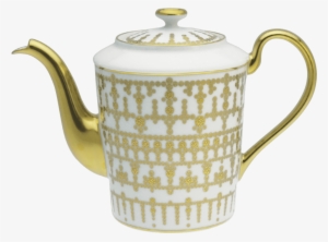 Coffee Pot - Gold And White Coffee Cup Png #3308633