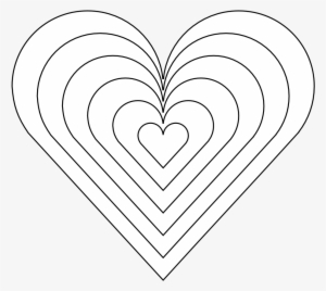 Color Heart Black White Line Art 999px 121 - Rainbow Heart Coloring Pages #3309793